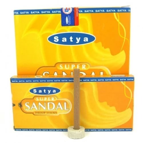 Благовония SATYA безосновные Super Sandal Dhoop Sticks САНДАЛ 45гр.