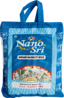 Индийский Рис Басмати, Нано Шри, непропаренный, (синий мешок) 1 кг