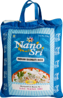 Индийский Рис Басмати, Нано Шри, непропаренный, (синий мешок) 5 кг