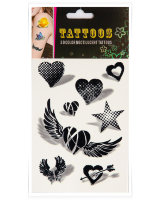 Временные тату 3D Маленькие (Flash tattoos 3D Noctilucent), Т-806